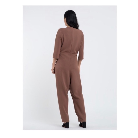 Kaarem Agati Mid Sleeve Jumpsuit- Cocoa Brown Large - Picture 10 of 11